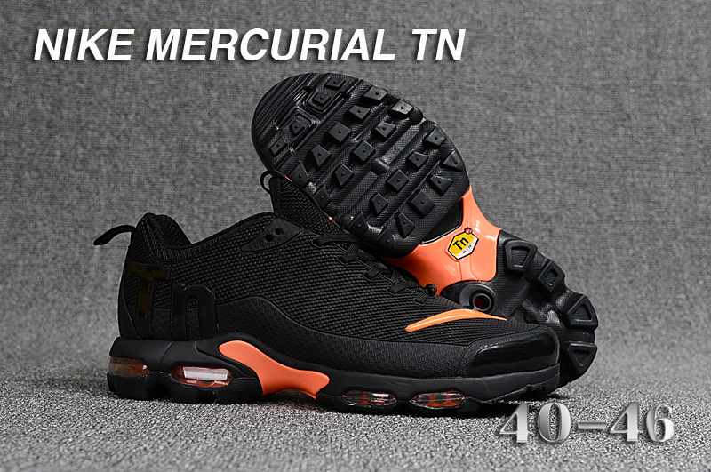 2018 Men Nike Air Max Mercurial TN Black Reddish Orange Shoes
